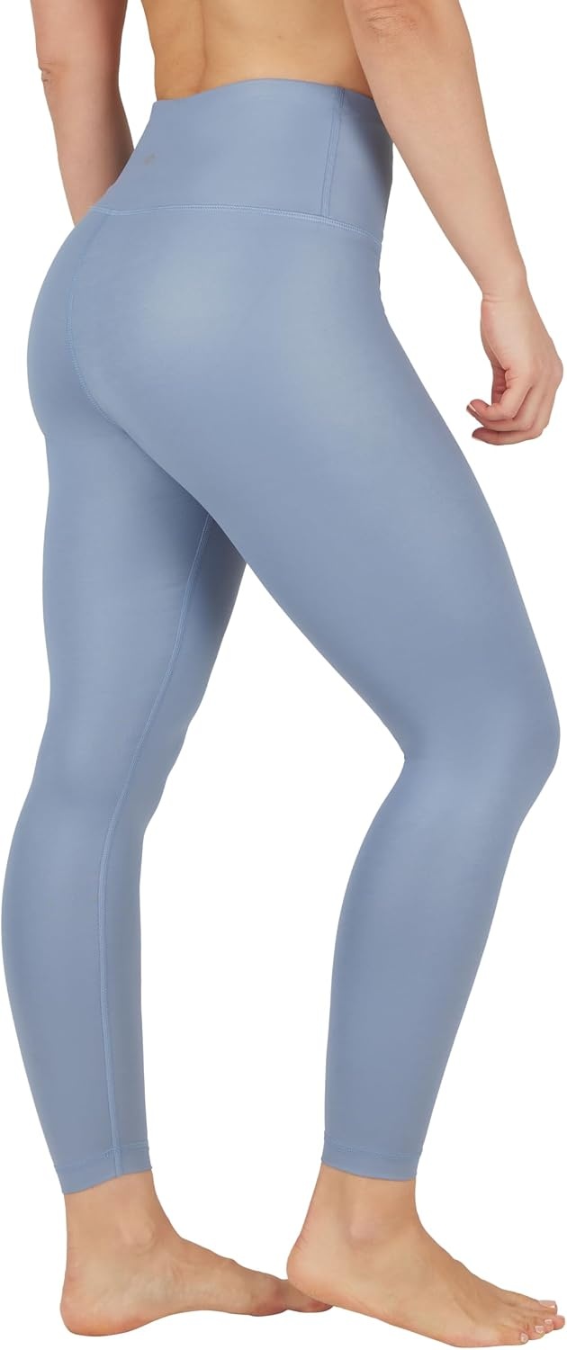 image:image90 Degree By Reflex Womens Faux Leather Leggings Matte High Waisted High Shine Faux Leather Ankle LeggingsFlint Stone
