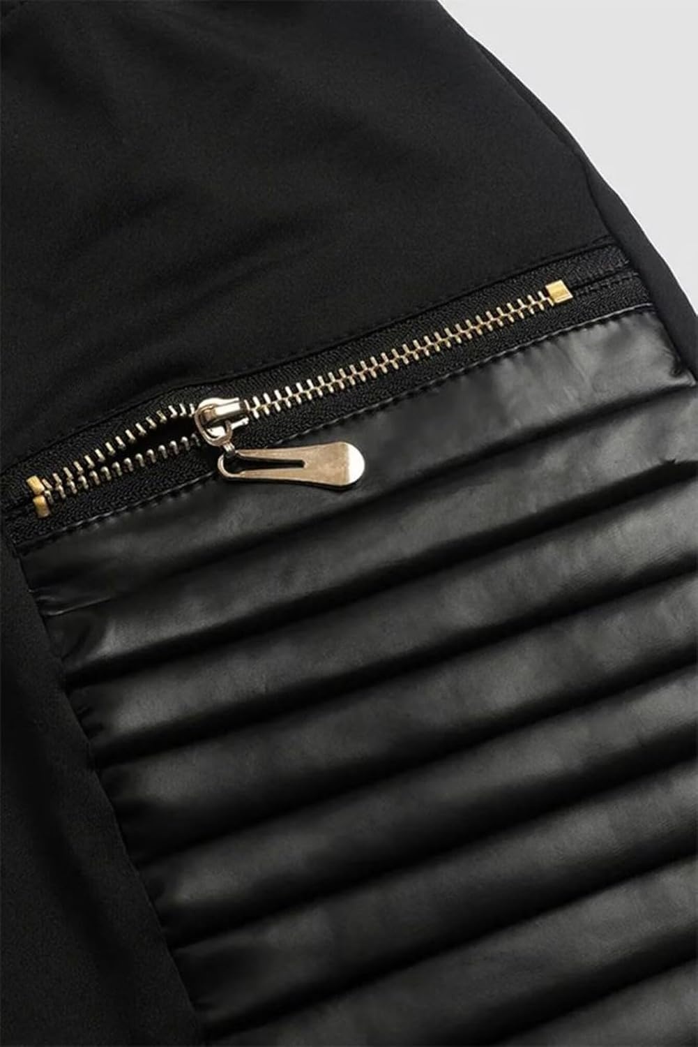image:imageFlamingals Faux Leather Leggings for Women Tummy Control High WaistedBlack