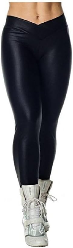 image:imageHupplle Fashion Neon Stretch Skinny Shiny Spandex Leggings PantsBlack