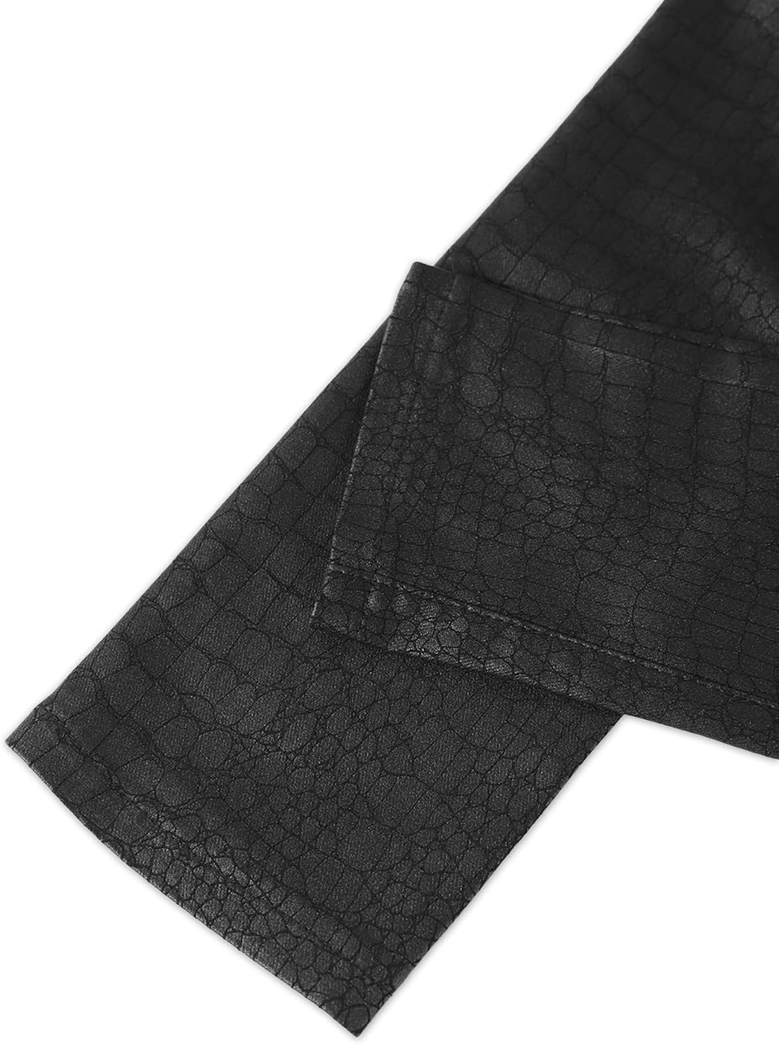 image:imageLeather Pants for Women High Waisted Skinny Tummy Control Thick Thermal Lined Stretch Sexy Push Up Pleather LeggingsBlackcrocodile Embossed