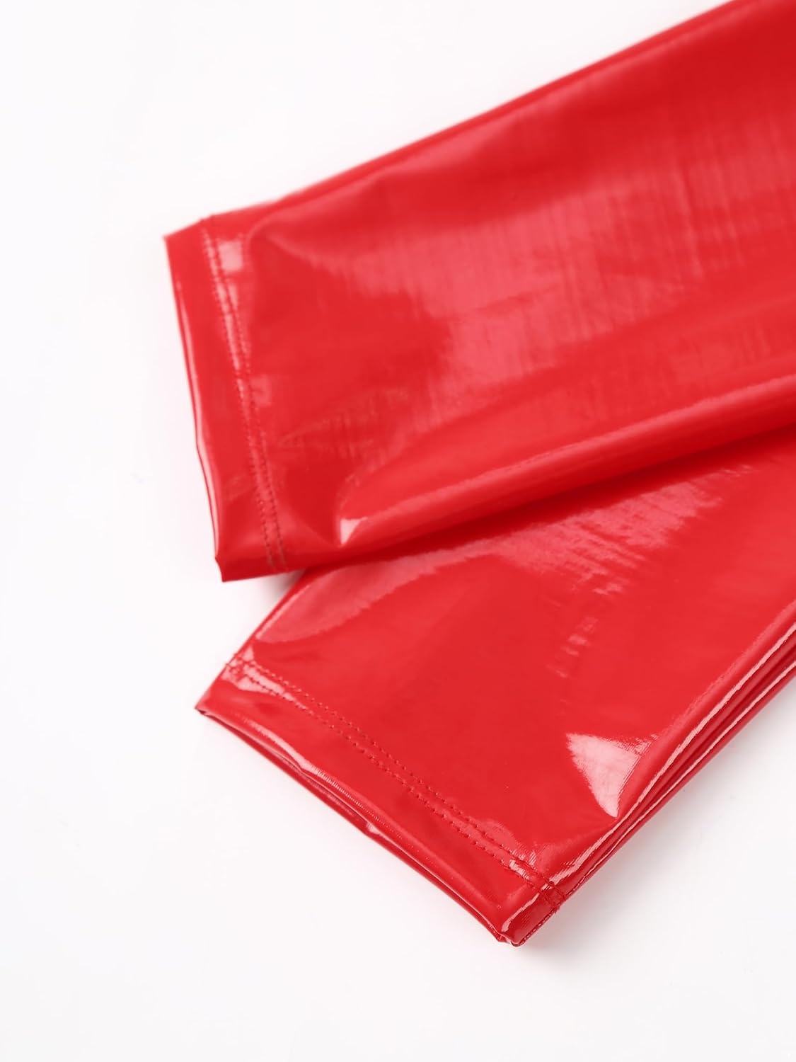 image:imageLejafay Sexy Womens PVC Leather Wet Look Open Crotch Skinny Long Legging Trousers Hot PantsRed