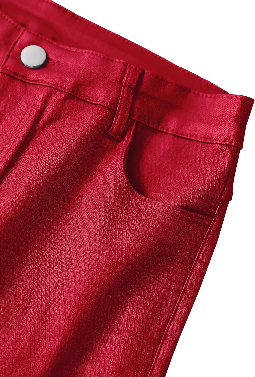 image:imageLovelyWholesale Women Faux Leather Pants High Waisted Flare Pants for Concert Party ClubRed