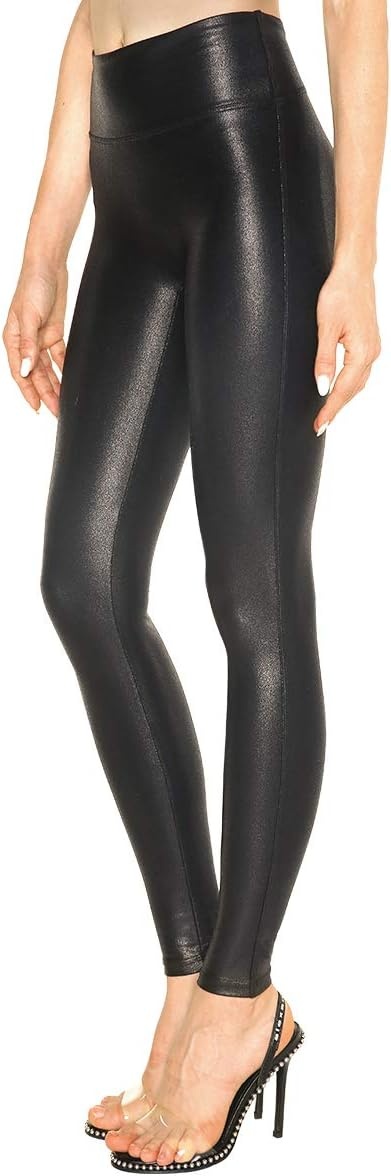 image:imageTagoo Faux Leather Leggings for Women Black High Waist Leather PantsBlack