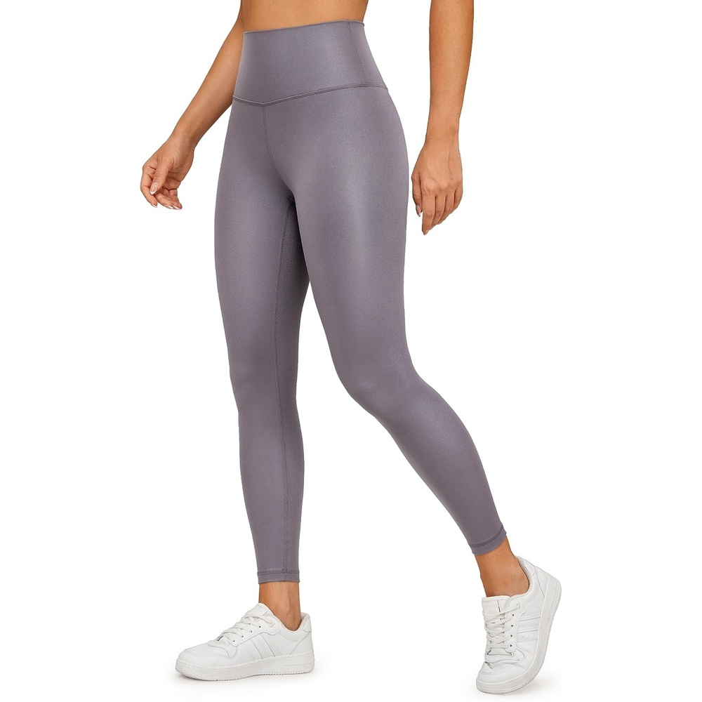 image:imageCRZ YOGA Matte Faux Leather Leggings 25Tornado Grey Classic