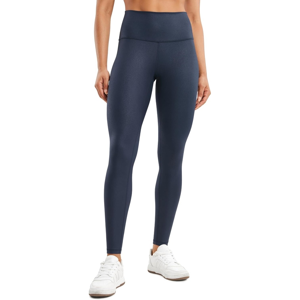 image:imageCRZ YOGA Matte Faux Leather Leggings 28Real Navy Foil