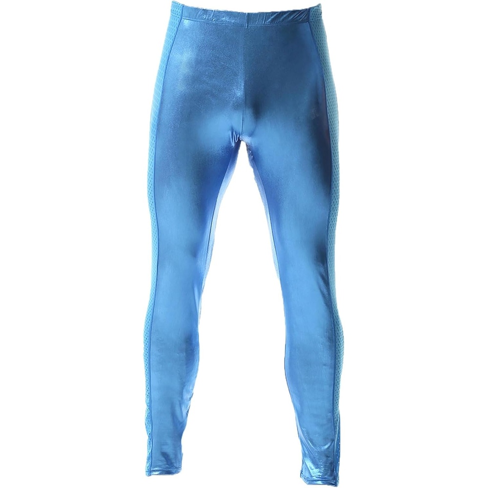 image:imageDTODWW Mens Faux Leather Activewear Leggings Slim Fit Tight Pants Long PU Pants for Men ClubwearB Vivid Blue