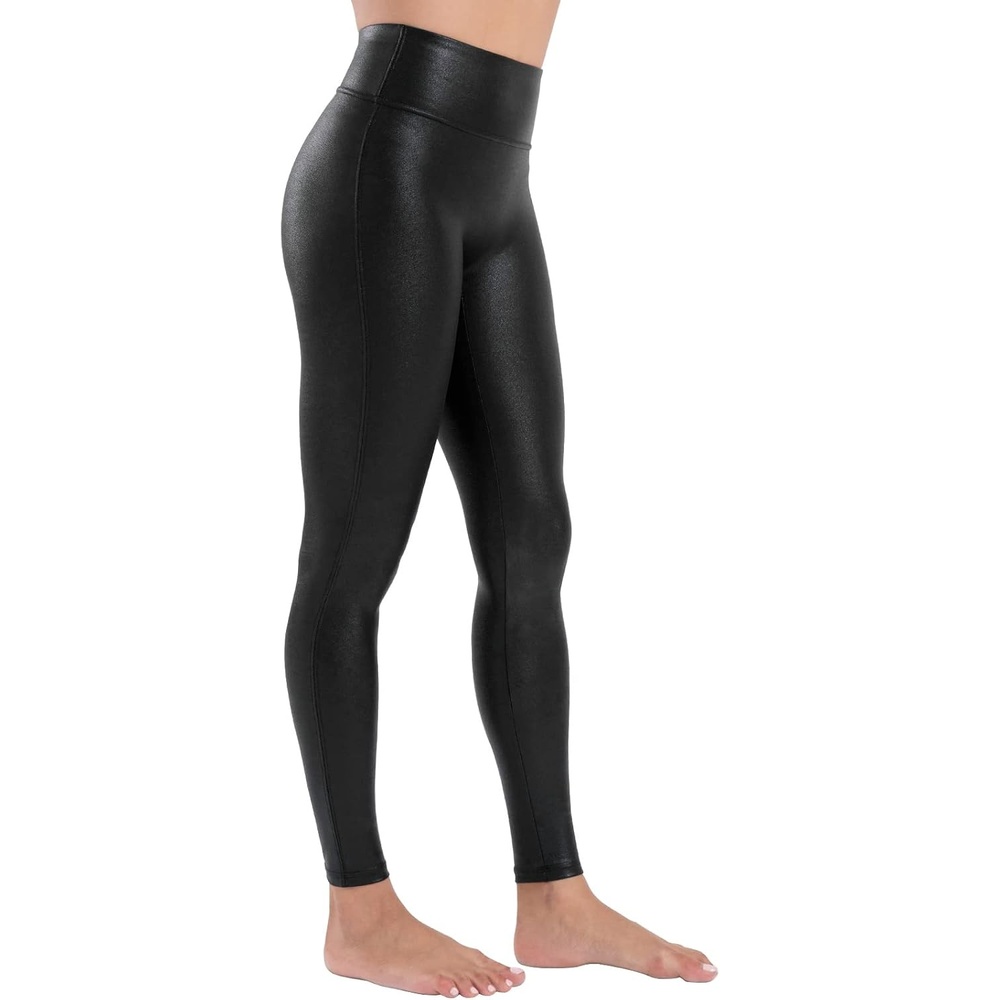 image:imageTagoo Faux Leather Leggings for Women Black High Waist Leather PantsBlack