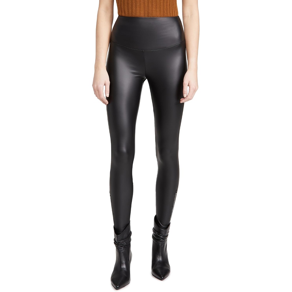 image:imageYummie Womens Faux Leather Shaping Legging with Side ZipBlack