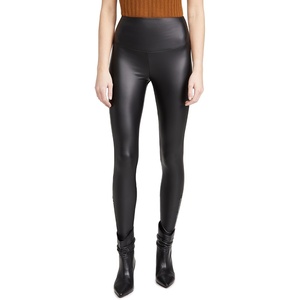Yummie Women’s Faux Leather Shaping Legging with Side Zip(Black)