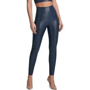 commando – Faux Leather Leggings | Sculpting Yet Soft & Flexible | Raw-Cut Finish | Machine Washable, Retains Shape & Color(Blue)