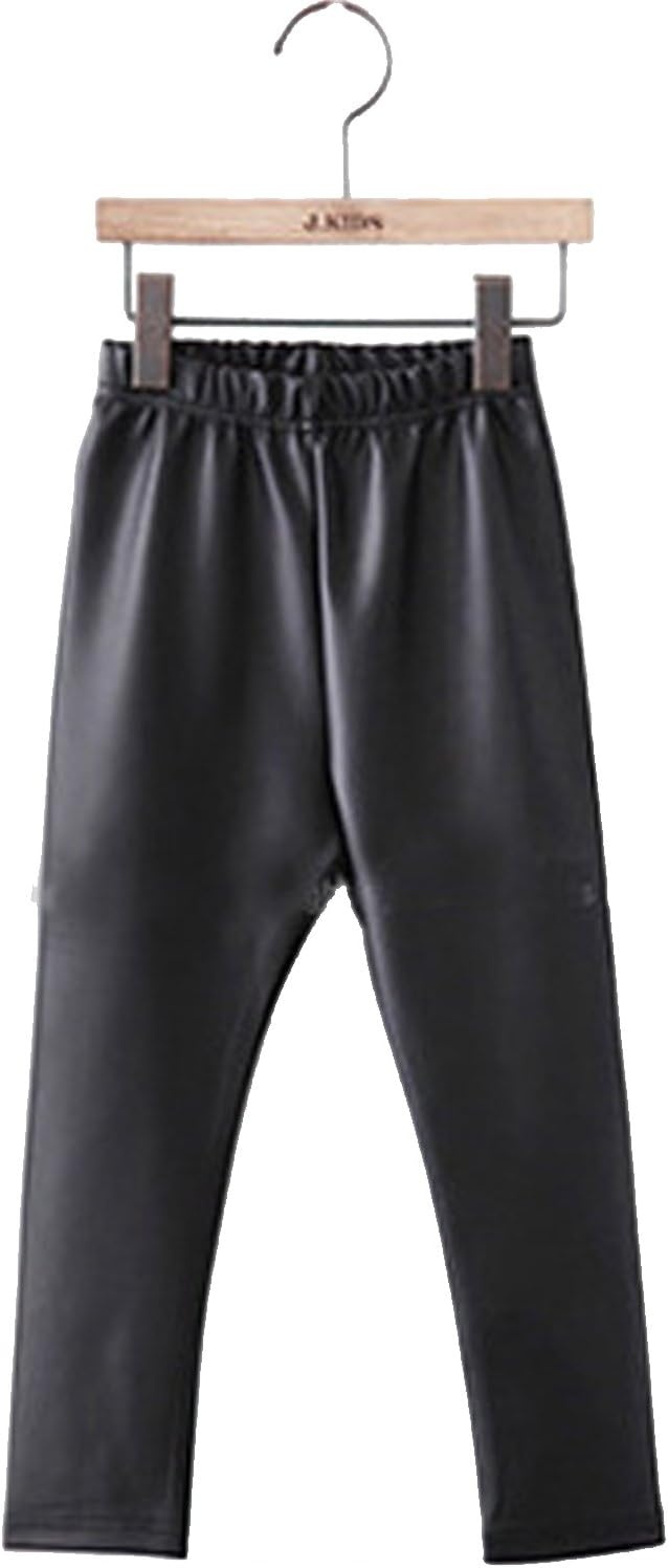 image:imageTulucky Girls Stretchy Faux Leather Legging Teens PantsBlack