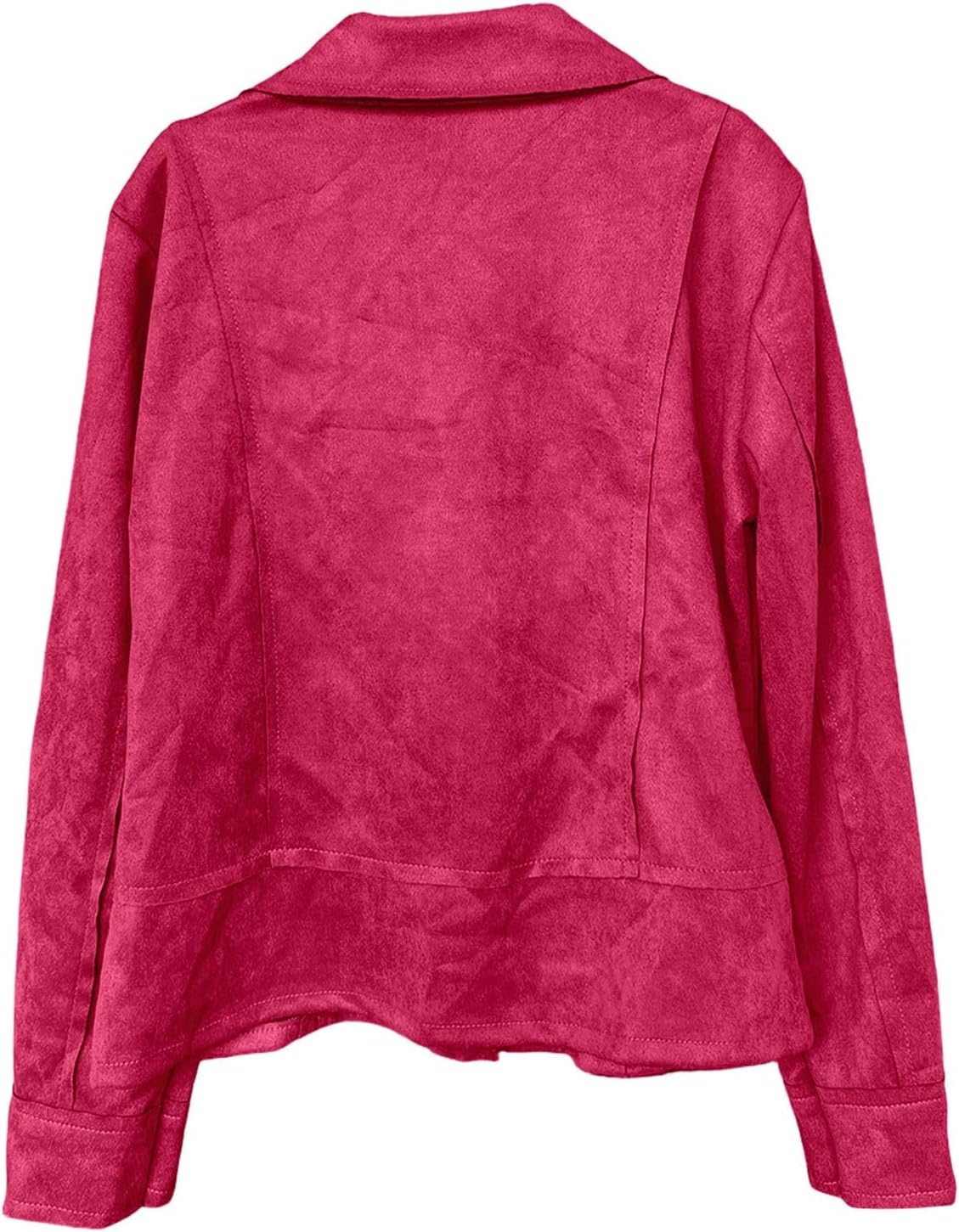 image:imageFaux Suede Jacket Women Long Sleeve Leather Bomber Jackets Moto Cropped Trench Coat For Business Casual Going OutRd2