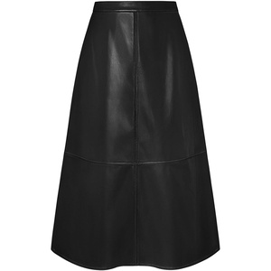 2026 Faux Leather Skirts for Women, High Waist A Line Fall Winter Outfits(Black)