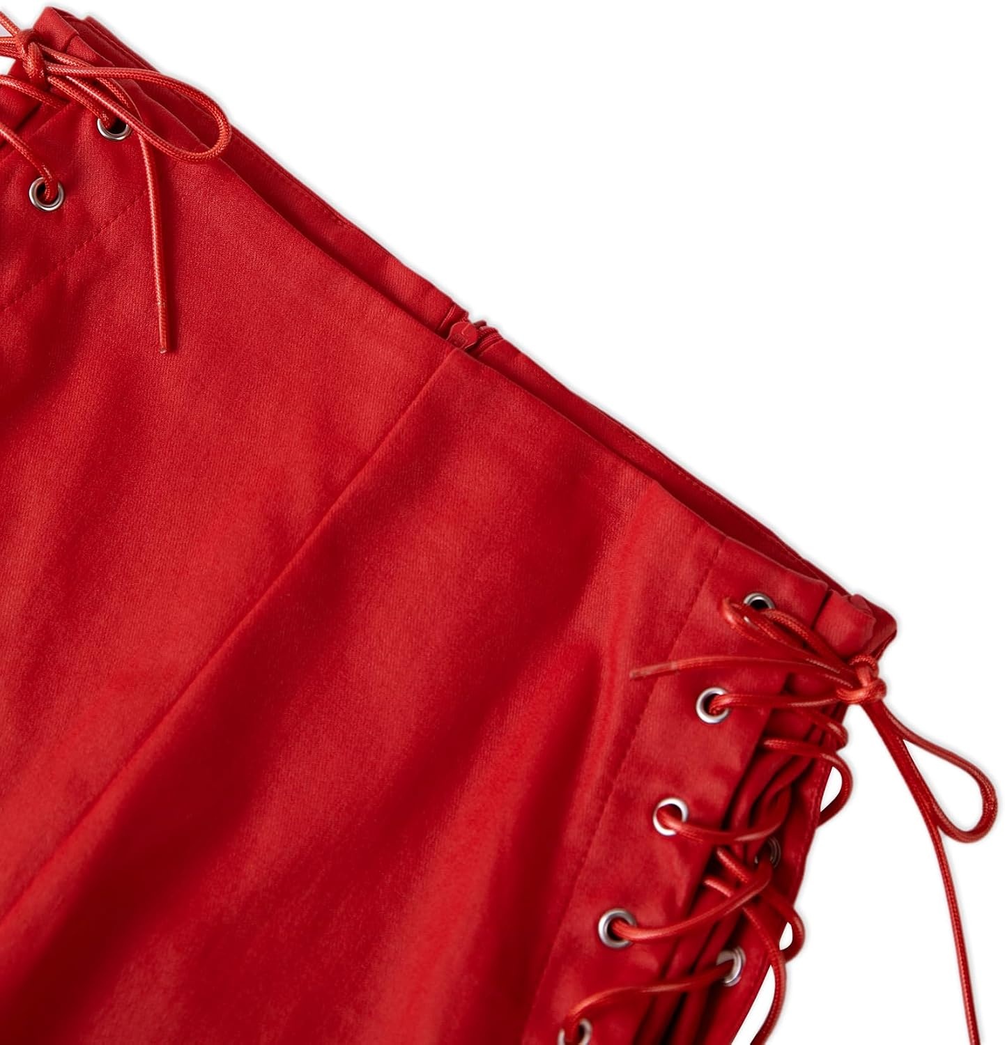 image:imageLeather Shorts for Women High Waisted Lace Up Side Stretchy Sexy Mini Booty Short Y2K Rave Club Party Concert WinterRed