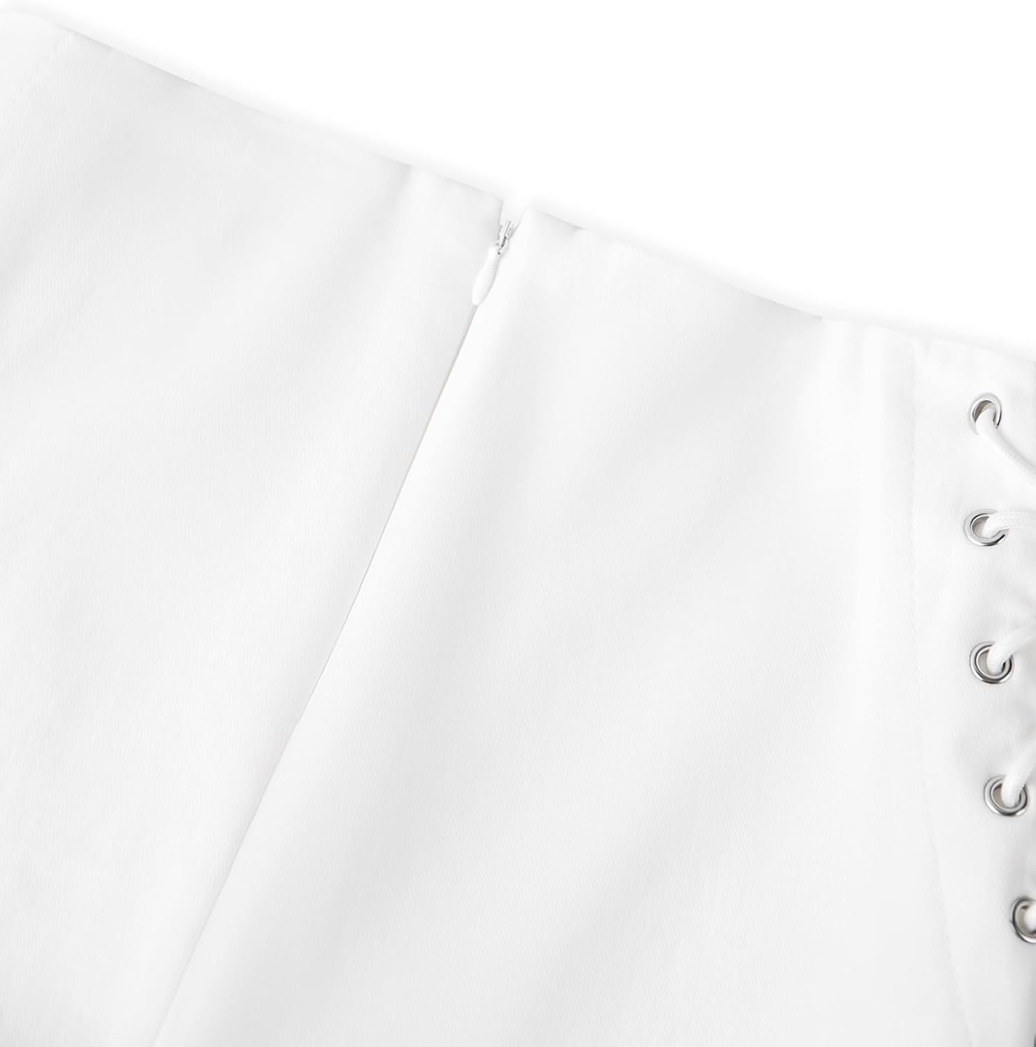 image:imageLeather Shorts for Women High Waisted Lace Up Side Stretchy Sexy Mini Booty Short Y2K Rave Club Party Concert WinterWhite
