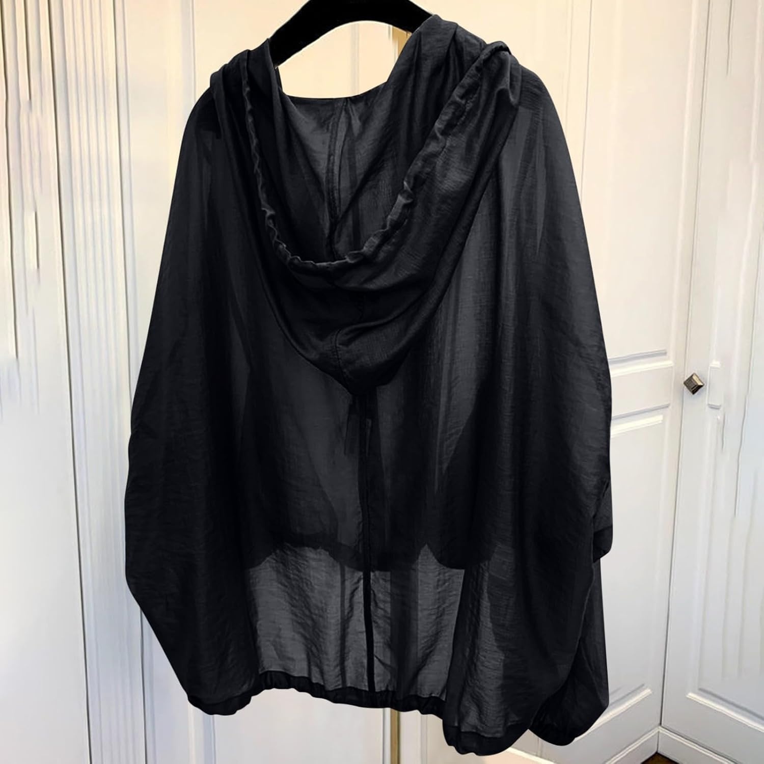 image:imageLong Sleeve Jackets for Women Sun Protection UPF 50 UV Hooded Lightweight Casual Beach Vacation Outfit ShirtsBlack