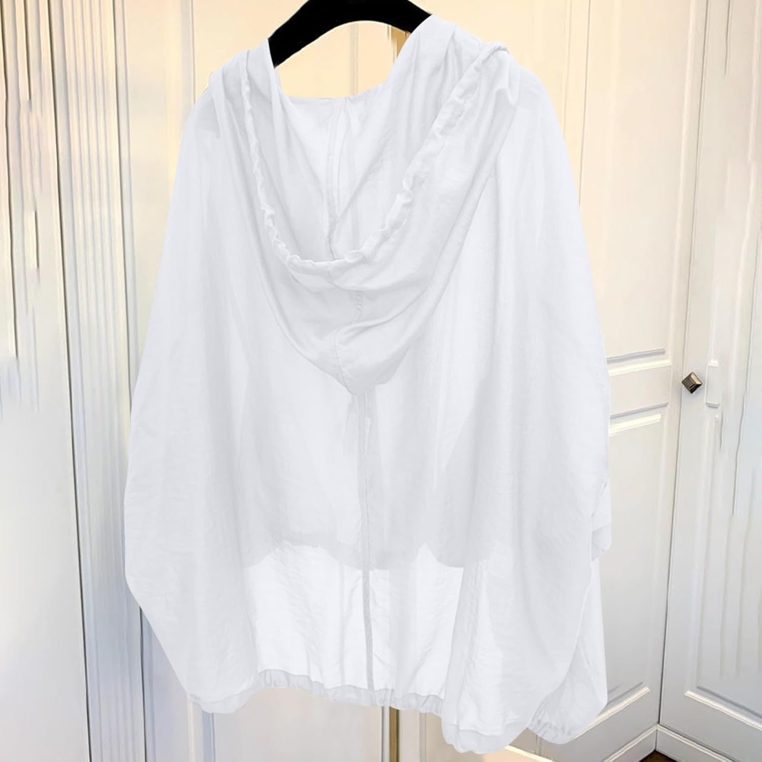 image:imageLong Sleeve Jackets for Women Sun Protection UPF 50 UV Hooded Lightweight Casual Beach Vacation Outfit ShirtsWhite