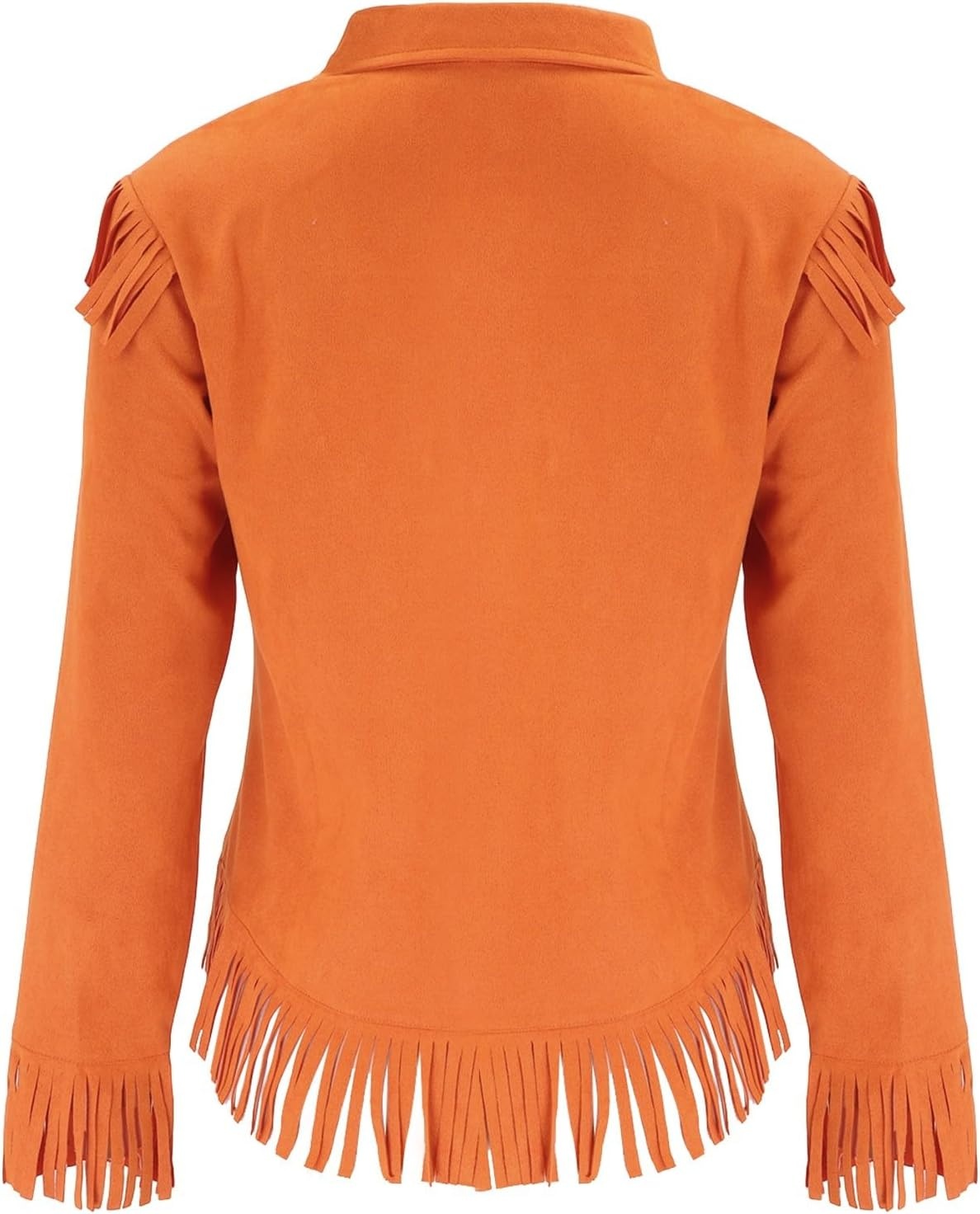 image:imageNantdog Boho Jackets for Women Western Fringe Shacket Suede Barn JacketsOrange