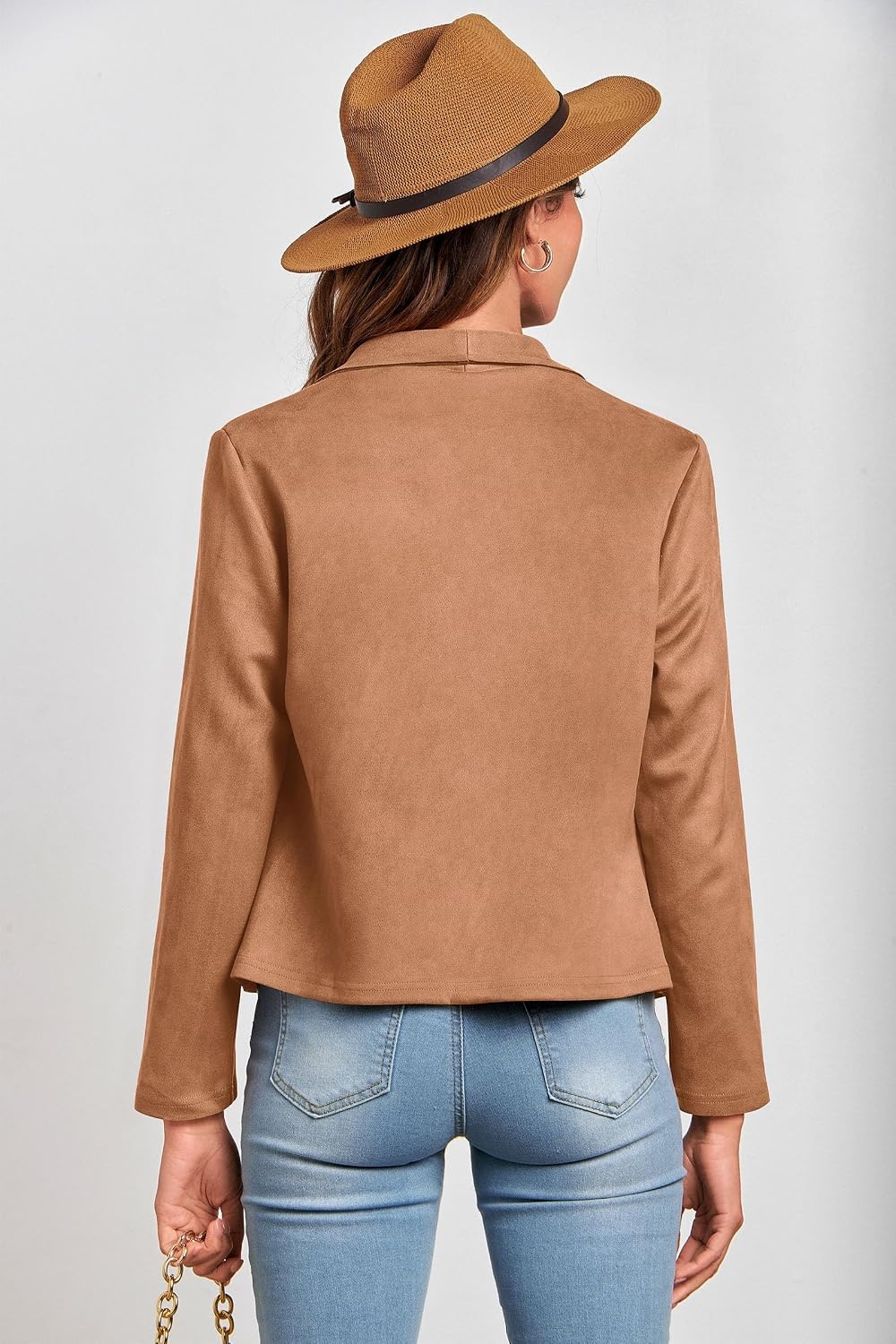 image:imagePRETTYGARDEN Womens Fall Fashion Faux Suede JacketsCamel