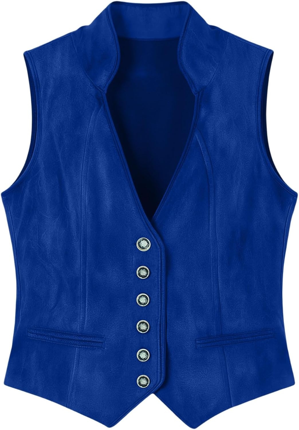 image:imageWestern Vest Women Sleeveless Faux Suede Leather WaistcoatBlue