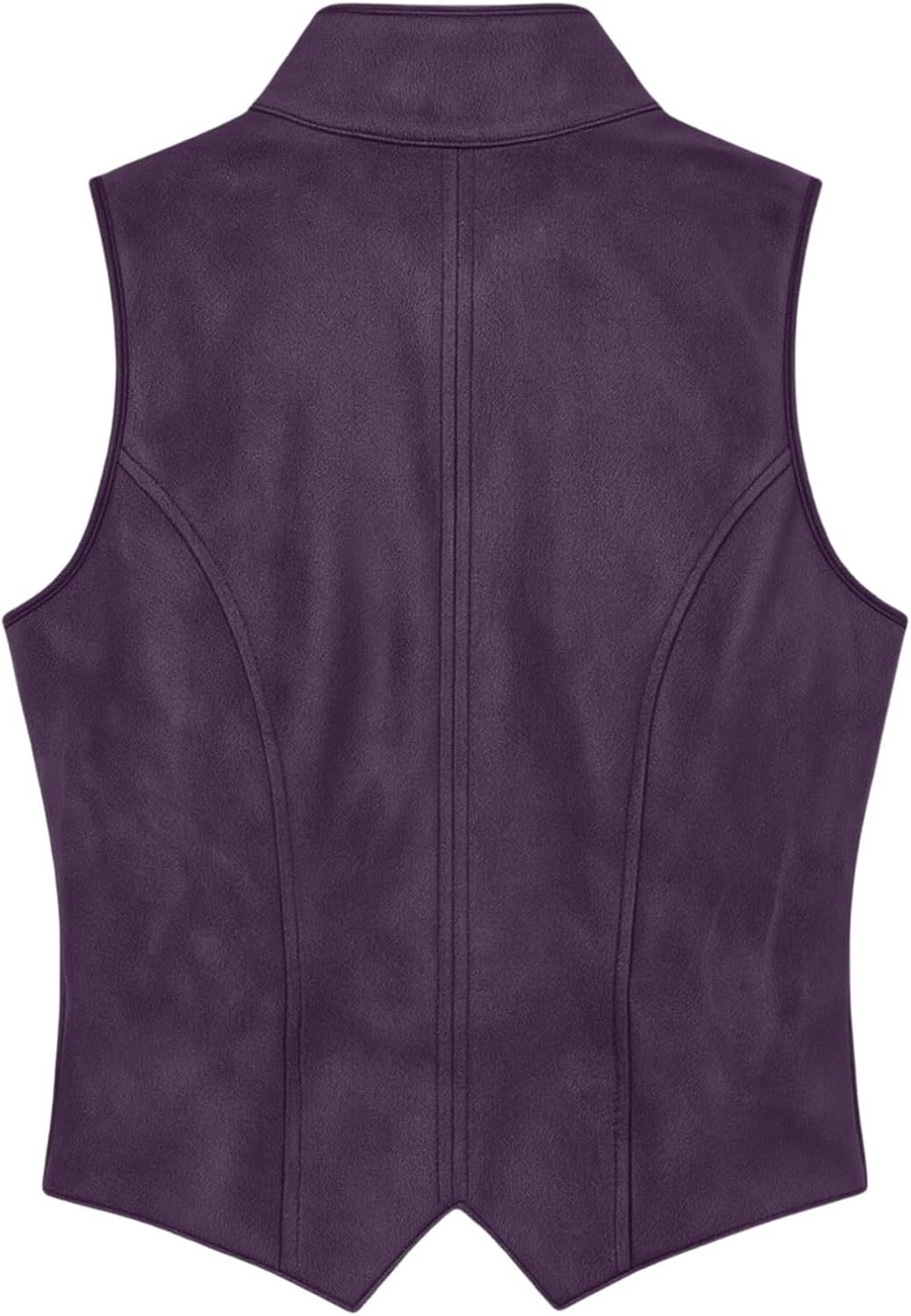 image:imageWestern Vest Women Sleeveless Faux Suede Leather WaistcoatPurple