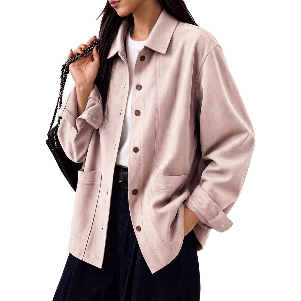 image:imageTankaneo Womens Faux Suede JacketsLight Pink