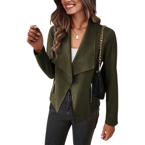 PRETTYGARDEN Women’s Fall Fashion Faux Suede Jackets(Army Green)