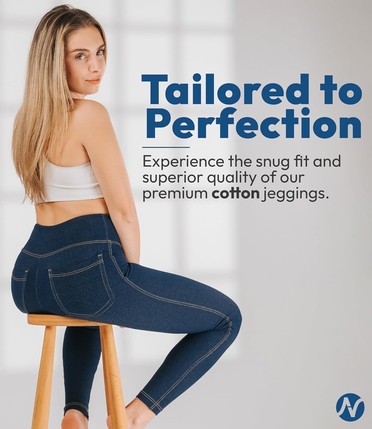 image:imageNirlon High Waist Jeggings for Women Back PocketsNirJEANSJeans
