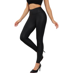 NewL Women’s Faux Leather High Waist Skinny Leggings Stretch Bodycon Pants(Black)
