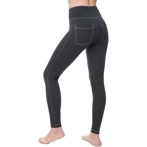 Nirlon High Waist Jeggings for Women Back Pockets-NirJEANS(Grey Jeans)