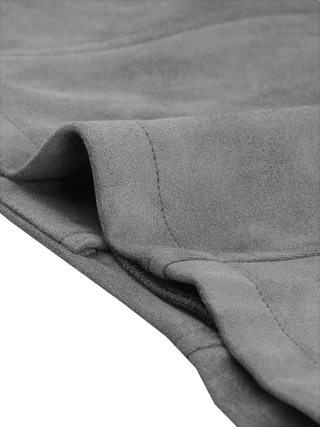 image:imageAllegra K Womens Faux Suede Jacket Zip Up Crop Biker Moto Coat OuterwearGray