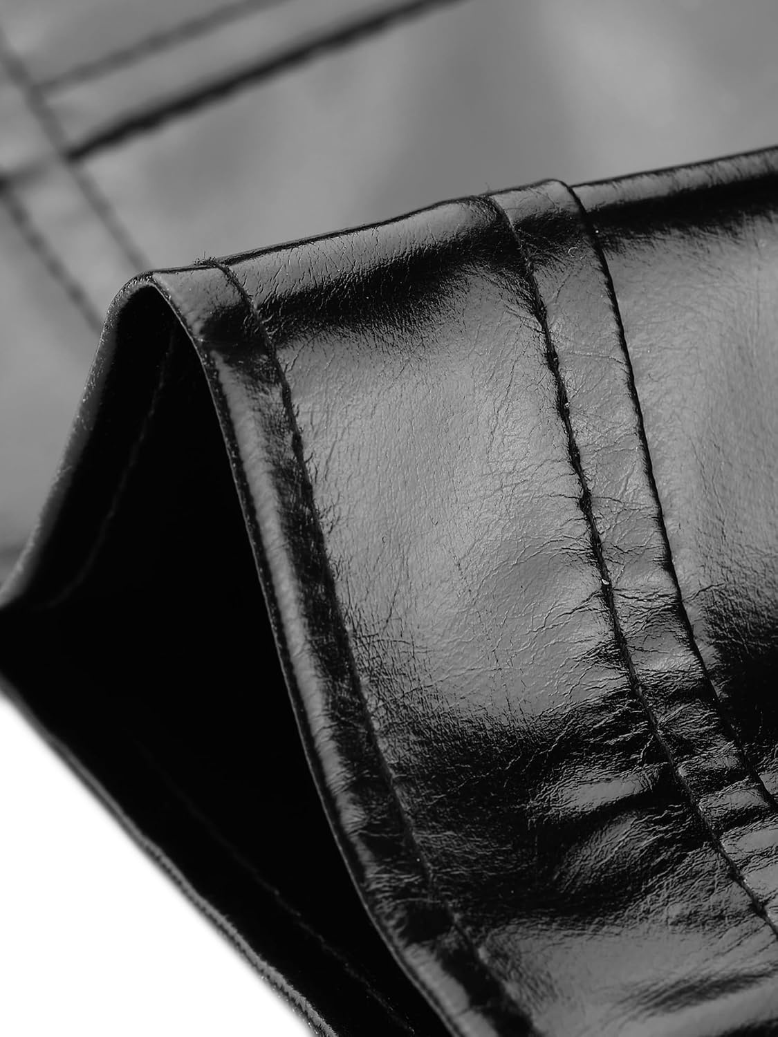 image:imageAllegra K Womens Metallic Vest Faux Leather Zip Cropped Holographic JacketBlack