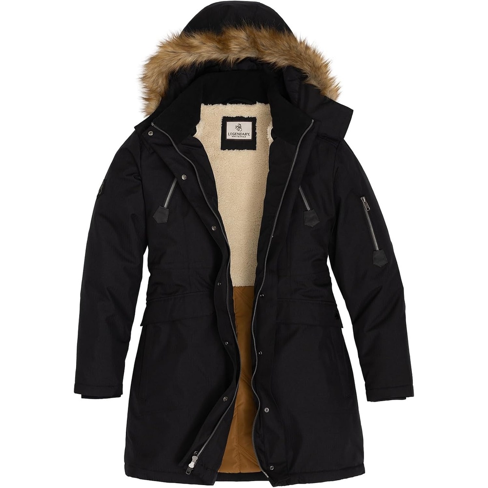 image:imageLegendary Whitetails Womens Coat with Hood Warm Insulated ParkaBlack