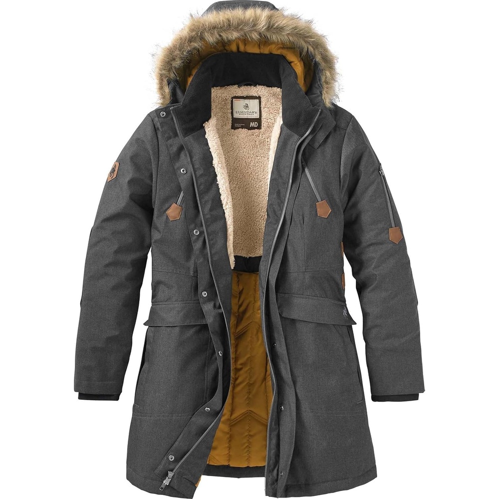 image:imageLegendary Whitetails Womens Coat with Hood Warm Insulated ParkaDark Coal Heather