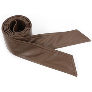 Women Soft Leather Sash Belt Down Coat Tie Waistband Leather Jacket Coat Belts(Coffee)