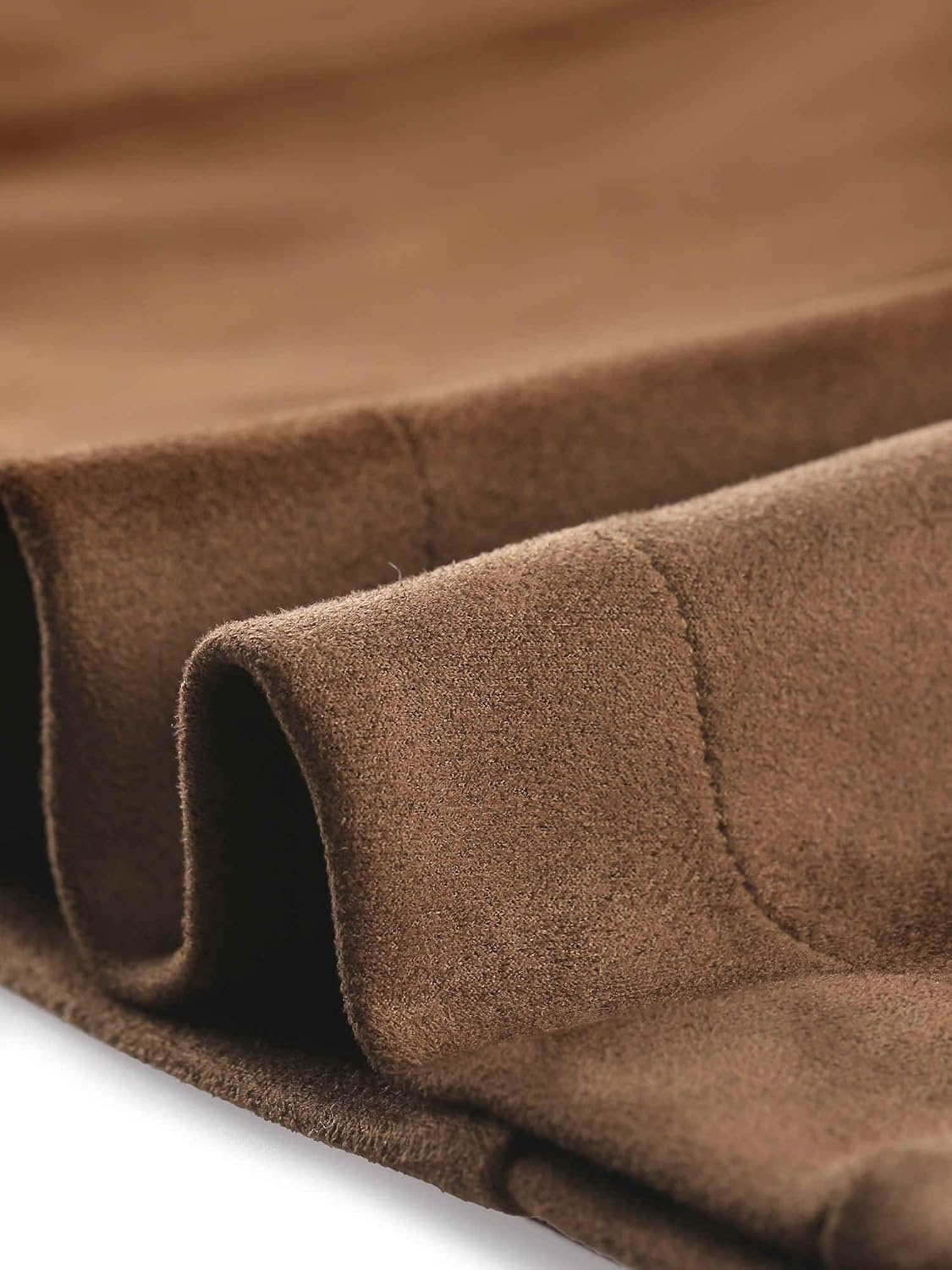 image:imageAllegra K Faux Suede Blazer for Women Lapel Collar Button Front JacketBrown