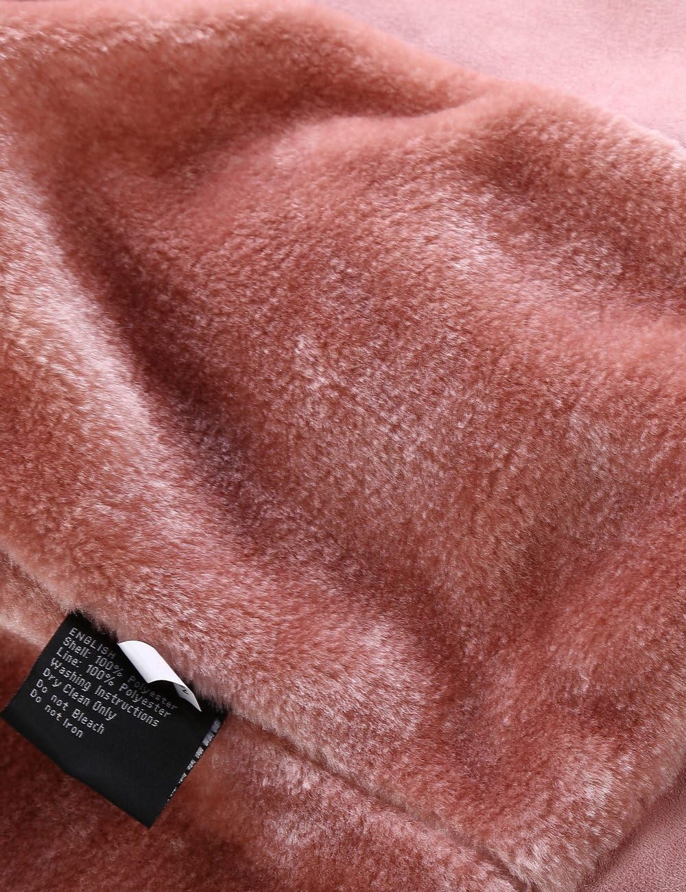 image:imageBellivera Women Faux Suede Jacket Moto Biker SherpaLined CoatPink