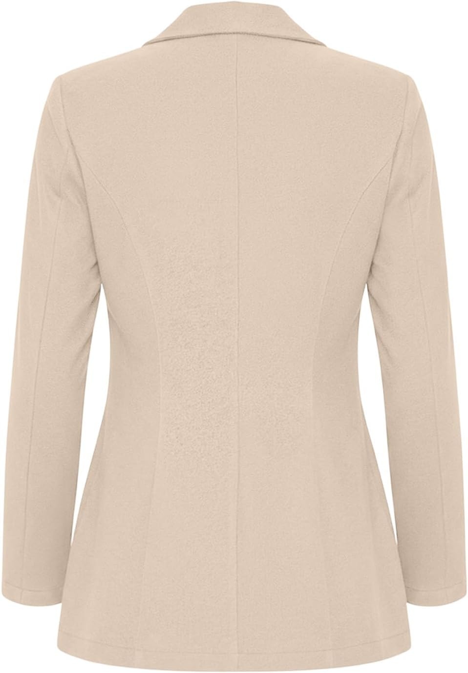 image:imageFaux Suede Blazer for Women 2026 Fall Lapel Collar Button Jackets OuterwearBeige