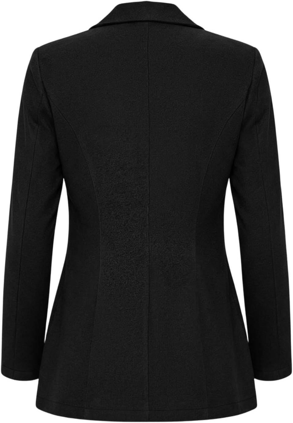 image:imageFaux Suede Blazer for Women 2026 Fall Lapel Collar Button Jackets OuterwearBlack