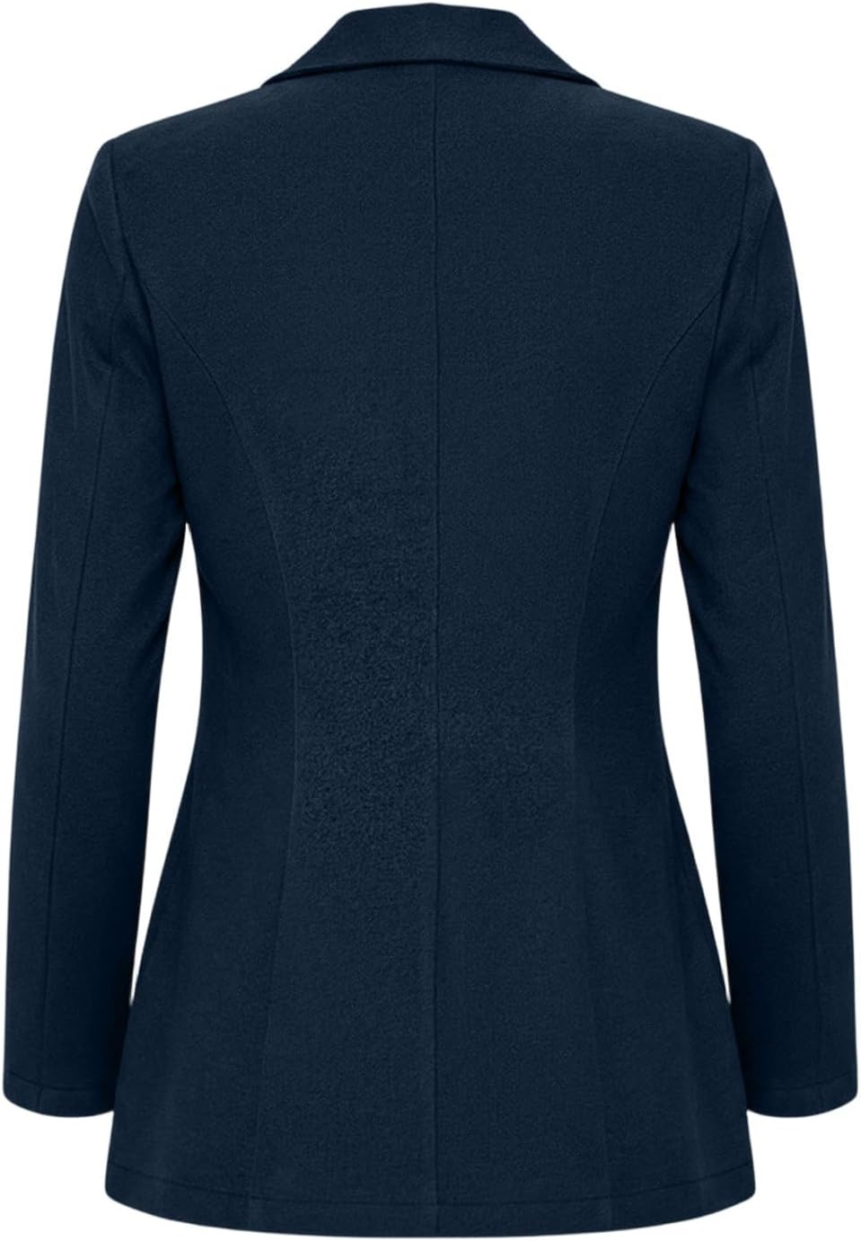 image:imageFaux Suede Blazer for Women 2026 Fall Lapel Collar Button Jackets OuterwearNavy