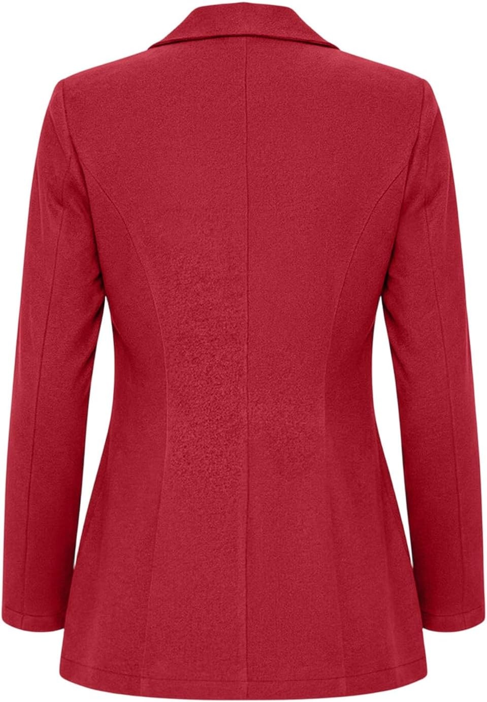 image:imageFaux Suede Blazer for Women 2026 Fall Lapel Collar Button Jackets OuterwearRed