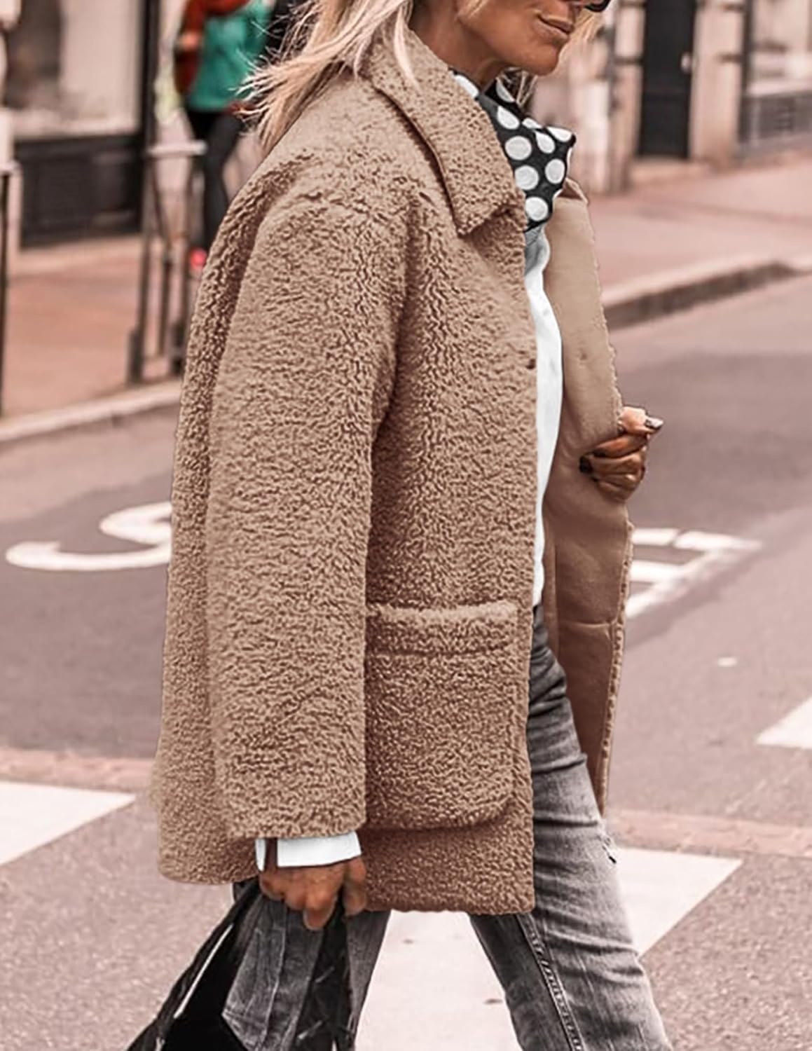 image:imagePRETTYGARDEN Womens Fleece Sherpa Coats Winter OutfitsCamel