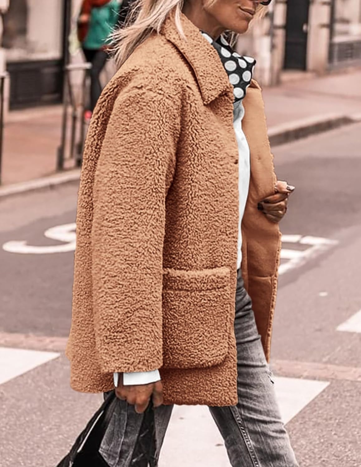 image:imagePRETTYGARDEN Womens Fleece Sherpa Coats Winter OutfitsKhaki