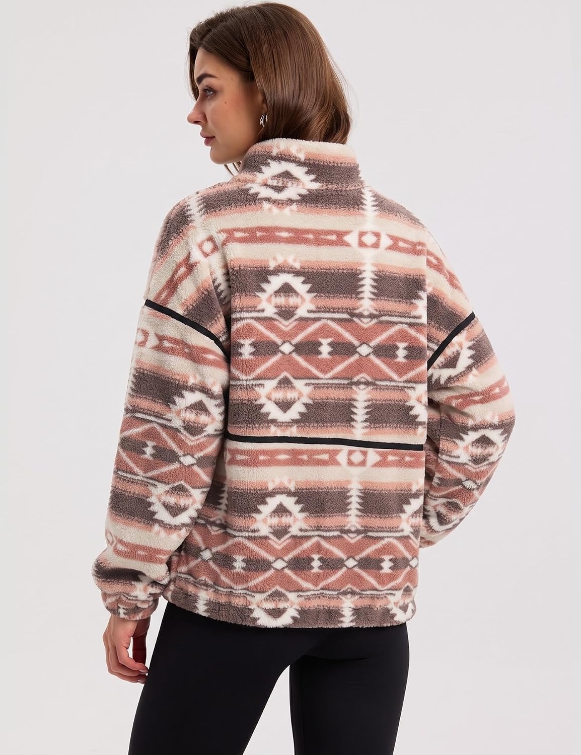 image:imageRapbin Womens Sherpa Fleece Jacket Zip Up Winter CoatsBohemian Print
