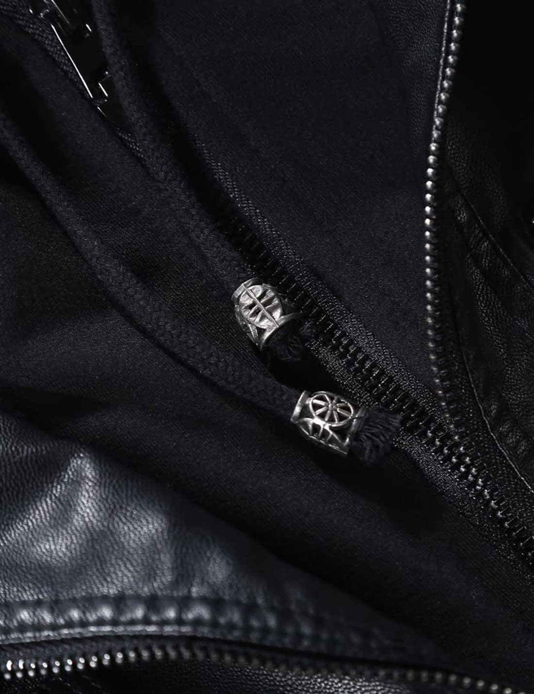 image:imageSpringrain Womens Faux Leather Jacket Moto Biker Coat for Fall and WinterBlack