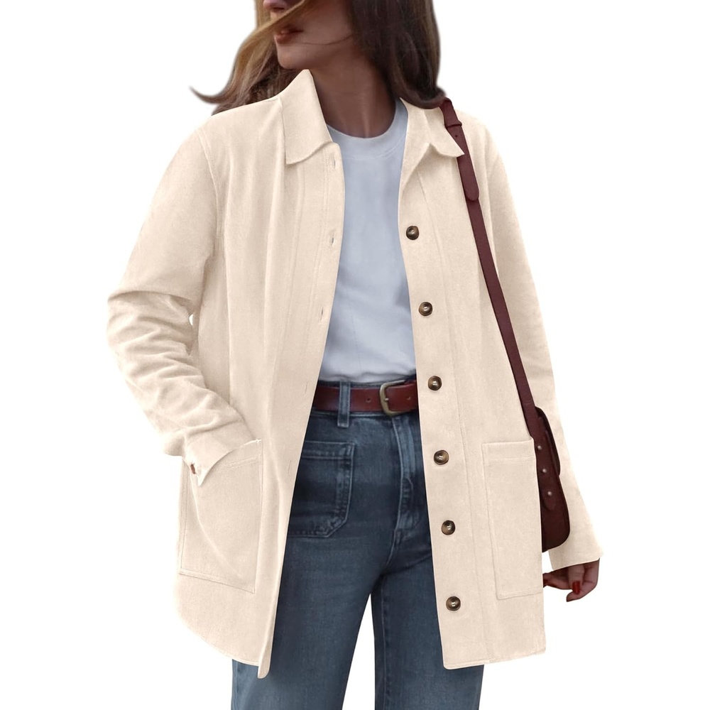 image:imageBTFBM Fall Fashion Faux Suede Jacket Women Winter ClothingBeige