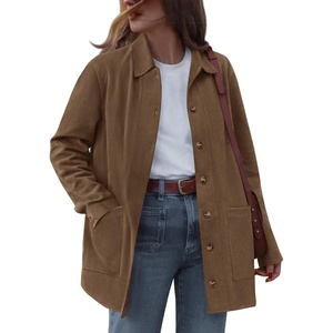 BTFBM Fall Fashion Faux Suede Jacket Women Winter Clothing(Light Brown)
