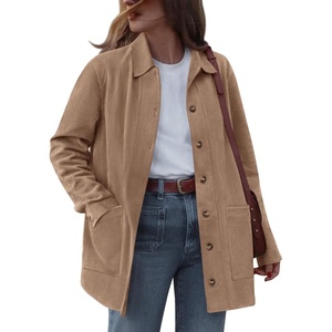 BTFBM Fall Fashion Faux Suede Jacket Women Winter Clothing(Light Khaki)