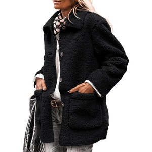 PRETTYGARDEN Women’s Fleece Sherpa Coats Winter Outfits(Black)