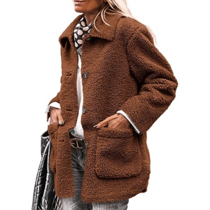PRETTYGARDEN Women’s Fleece Sherpa Coats Winter Outfits(Brown)